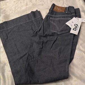 D&G Dolce & Gabbana Logo Plaque Jeans IT 44 NWT Y2K Designer Denim AUTHENTIC ❤️